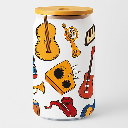 16oz Music Lover Libby Can Glass